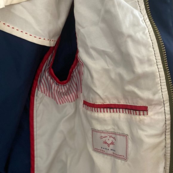 Zara Men Hidden Hood Windbreaker Jacket - Picture 3 of 6